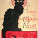 Poster advertising a tour of the Chat Noir Cabaret